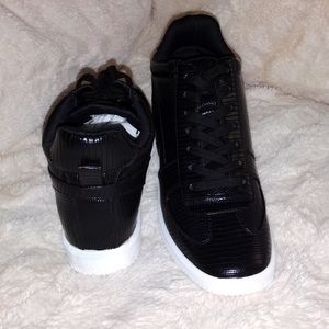 True Craft women Jens wedge sneaker black